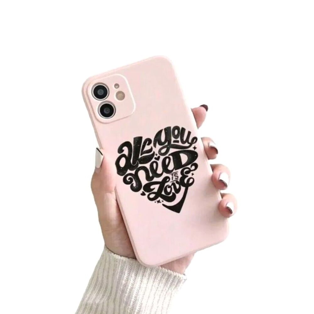 For IPhone 13 Pro Phone Case Anti Shock Hard Case with Black Heart Design